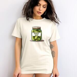 Pickle Sl*t Crew Neck T-Shirt, Funny Graphic Tee, Comfort Colors T-Shirt